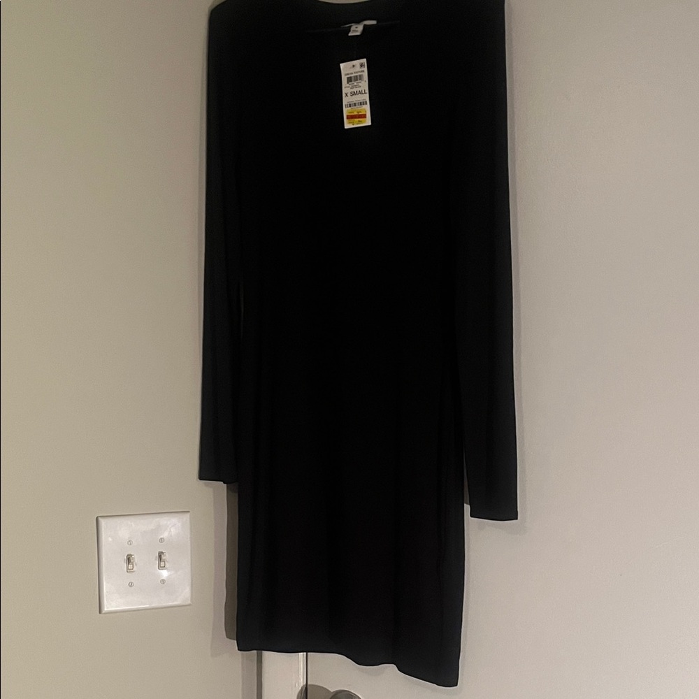 Bar III Classic Black Long Sleeve Dress
